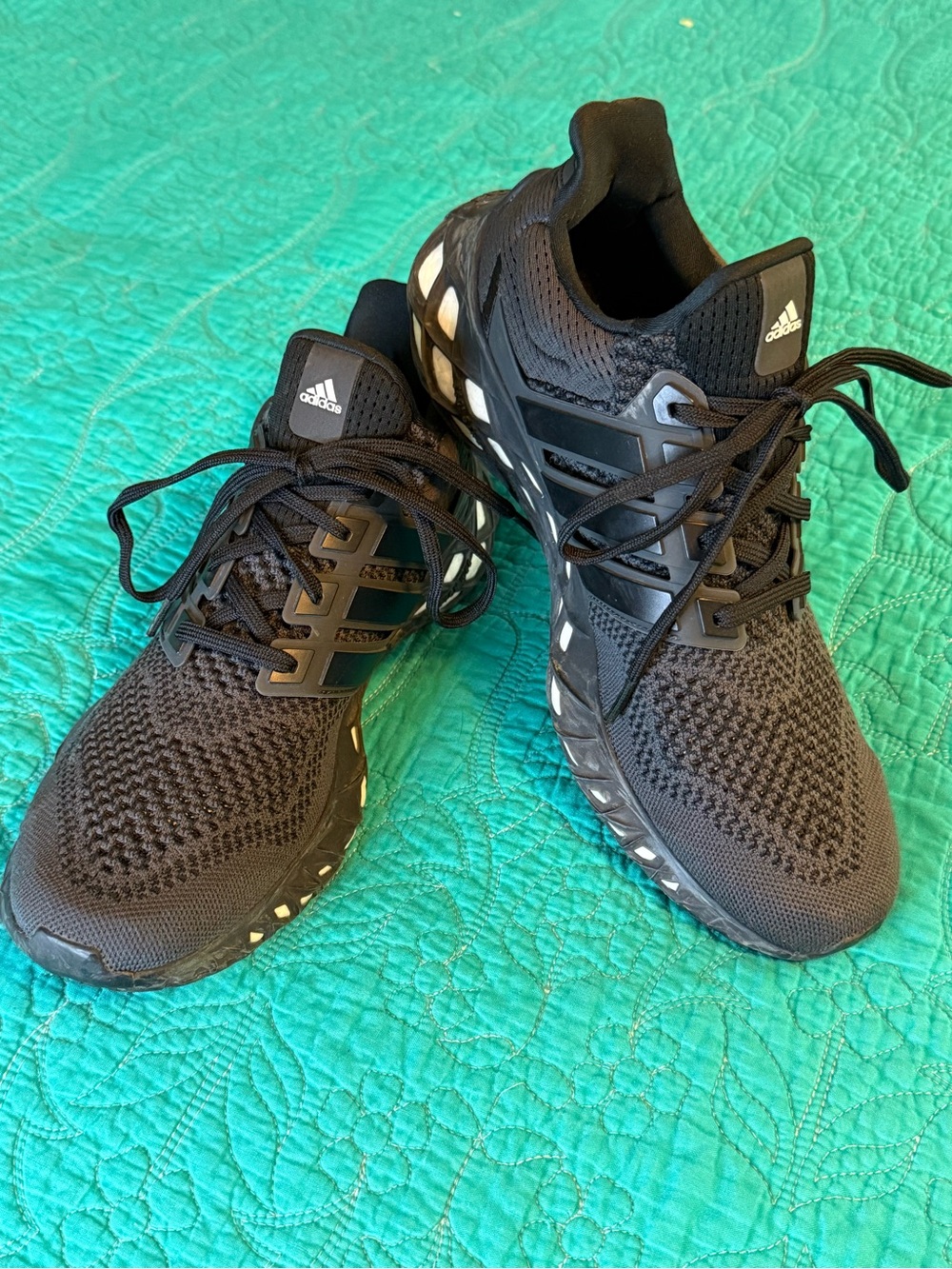 adidas Men’s Black Athletic Running Shoes with White Accents